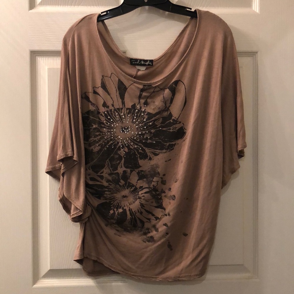French Atmosphere brown floral print short
